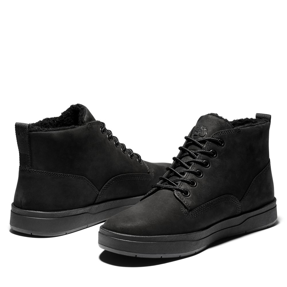 Botas de Seguridad Timberland Hombre Davis Square Waterproof Negras - Chile ROJ-149853